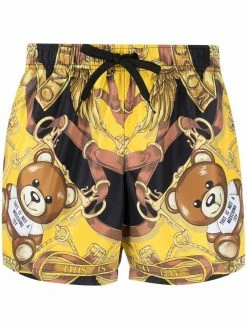 Moschino Teddy-print swim shorts