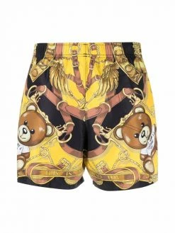Moschino Teddy-print swim shorts