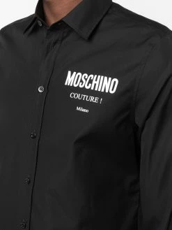 Moschino logo-print cotton shirt