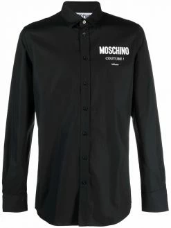 Moschino logo-print cotton shirt