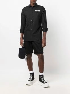 Moschino logo-print cotton shirt