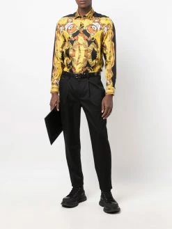Moschino bear-motif silk shirt