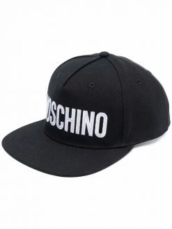 Moschino logo-print canvas cap
