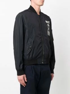 Moschino glitch-effect bomber jacket