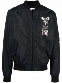 Moschino glitch-effect bomber jacket