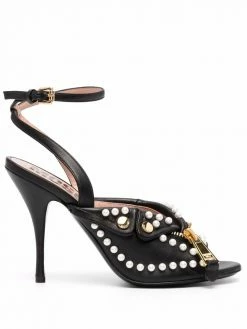 Moschino 70mm biker-jacket sandals