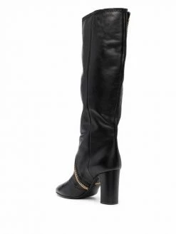 Moschino 90mm zip-detail knee-high boots