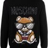 Moschino patterned intarsia-knit jumper