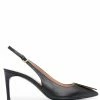 Moschino logo-plaque pointed-toe pumps