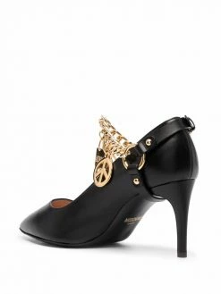 Moschino Icon charm 80mm pumps