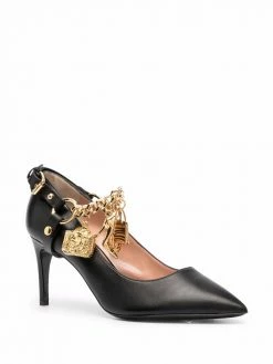 Moschino Icon charm 80mm pumps