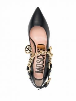 Moschino Icon charm 80mm pumps