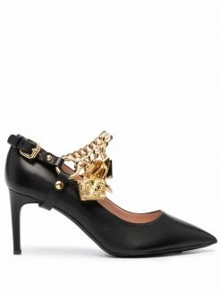 Moschino Icon charm 80mm pumps