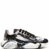Moschino Teddy-sole brushstroke-print sneakers