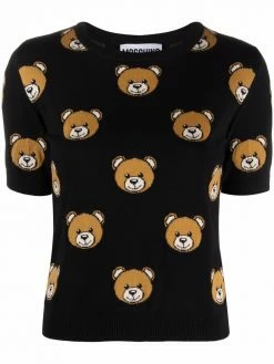 Moschino teddy-knit shortsleeved jumper