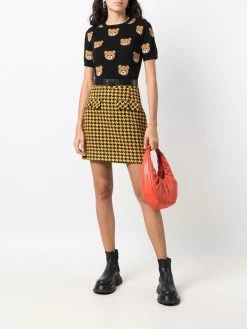 Moschino teddy-knit shortsleeved jumper