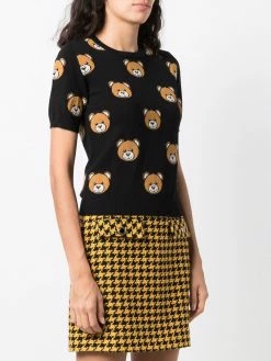 Moschino teddy-knit shortsleeved jumper