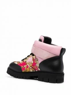 Moschino teddy bear print buckle boots