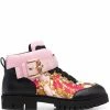 Moschino teddy bear print buckle boots