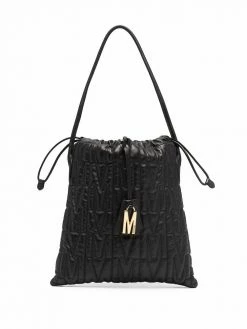 Moschino quilted-logo shoulder bag