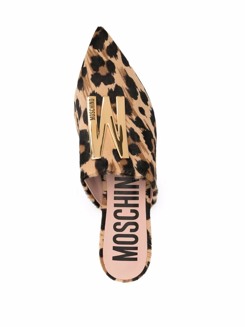 Brand new โค๏ธ Moschino Logo plaque leopard print mules ๐ฏ 6 Moschino logo-plaque leopard-print mules