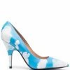Moschino cloud-print leather pumps