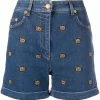 Moschino Teddy Bear-embroidered denim shorts