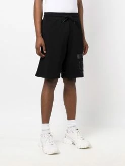 Moschino logo-print cotton track shorts
