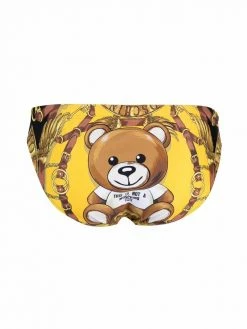 Moschino bear-motif swimming trunks