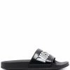 Moschino logo-embossed slides