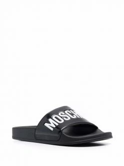 Moschino logo-embossed slides