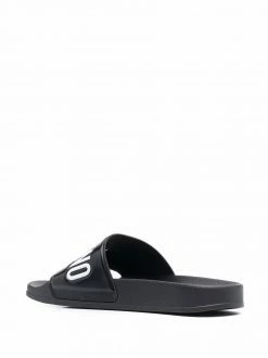 Moschino logo-embossed slides
