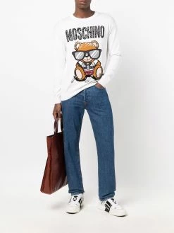 Moschino Teddy Bear-intarsia cotton jumper