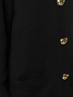 Moschino button-detail cashmere-wool blend cardigan
