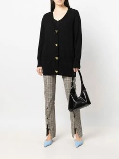 Moschino button-detail cashmere-wool blend cardigan