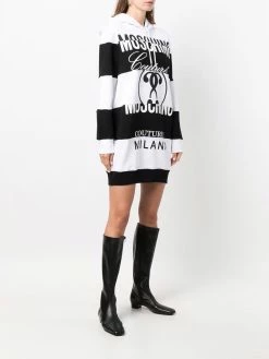 Moschino Double Question print hoodie dress