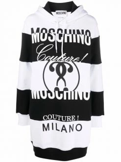 Moschino Double Question print hoodie dress
