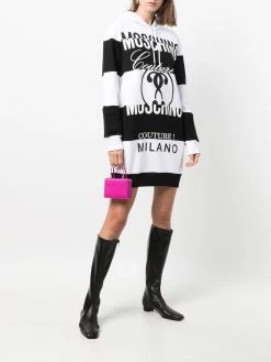 Moschino Double Question print hoodie dress