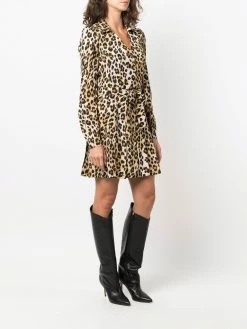 Moschino leopard-print shirt dress