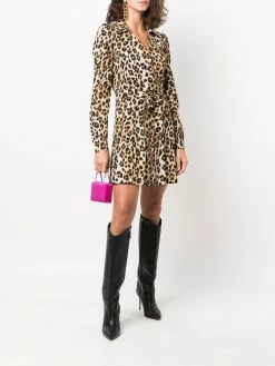 Moschino leopard-print shirt dress