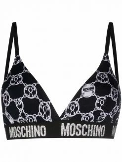Moschino chain-link print bra