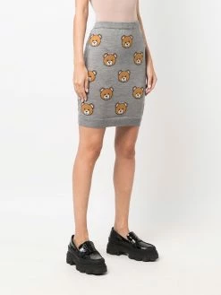 Moschino logo knit mini skirt