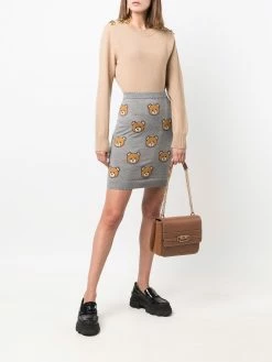 Moschino logo knit mini skirt