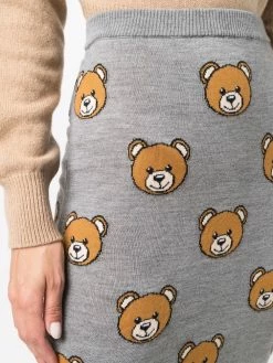 Moschino logo knit mini skirt