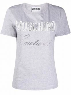 Moschino rhinestone logo T-shirt