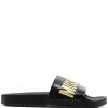 Moschino contrast-logo slides
