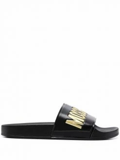 Moschino contrast-logo slides