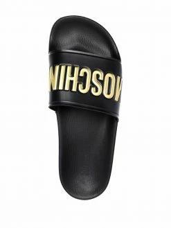 Moschino contrast-logo slides