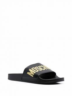 Moschino contrast-logo slides
