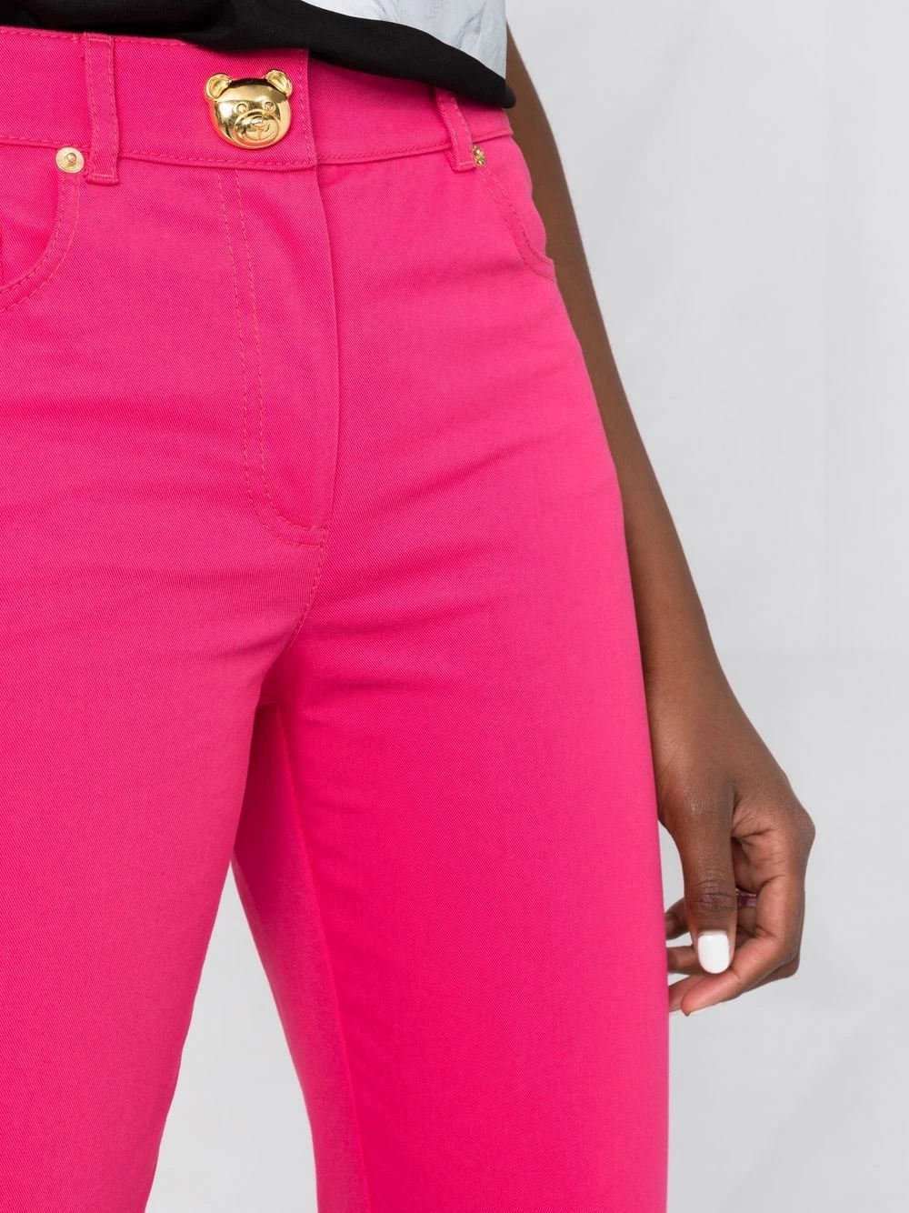 New ✔️ Moschino Teddy motif slim fit trousers ❤️ 5 Moschino teddy-motif slim-fit trousers